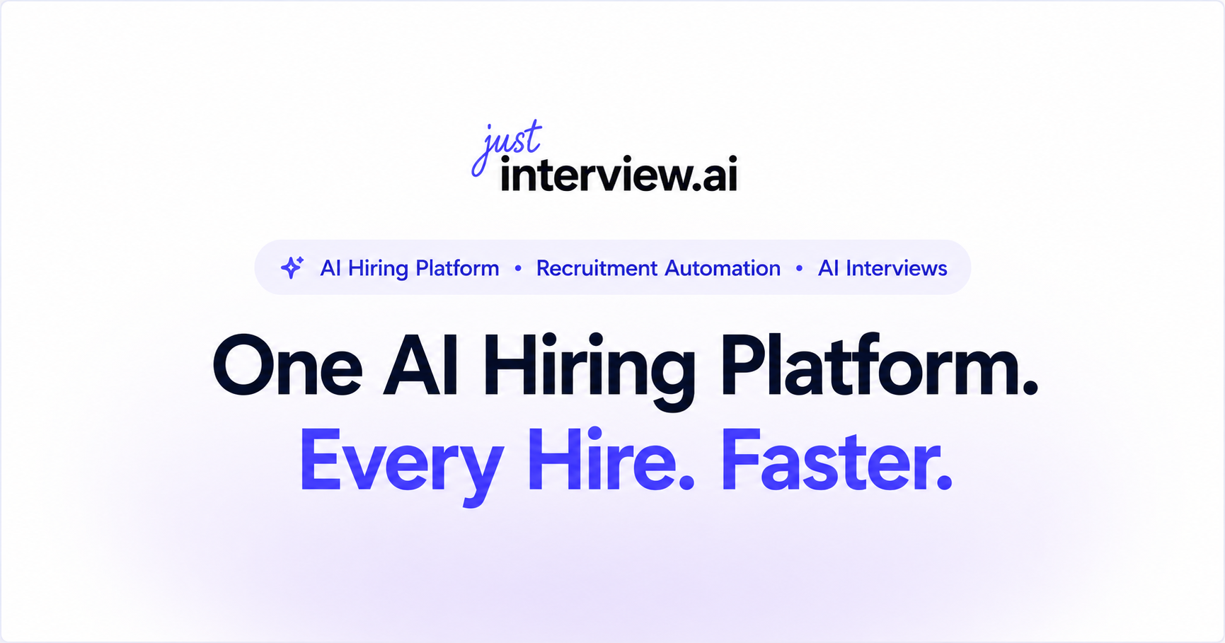 JustInterview.ai — 官网预览图
